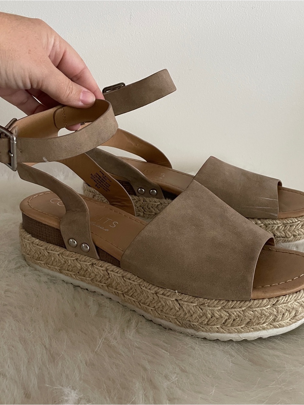 Coconuts by Matisse Taupe Platform Espadrille Sandals